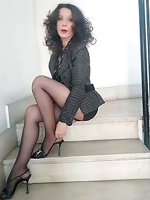 Skinny mature chicks are posing undressed